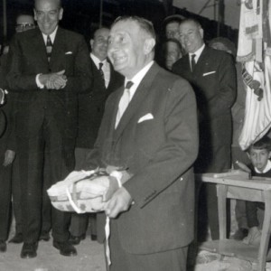 José Lúcio da Silva na cerimónia de colocação da primeira pedra